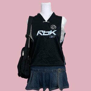 vintage 90s y2k reebok girly sporty blokecore sleeveless jersey